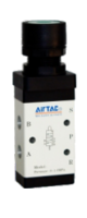 M3PF11006GT AIRTAC MANUAL VALVES, M3 SERIES FLAT TYPE<BR>3 WAY 2 POSITION N.C. , 1/8" NPT PORTS GREEN BUTTON